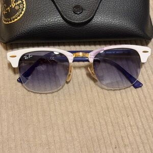 Ray-Ban White and Purple Sunglasses RB4354